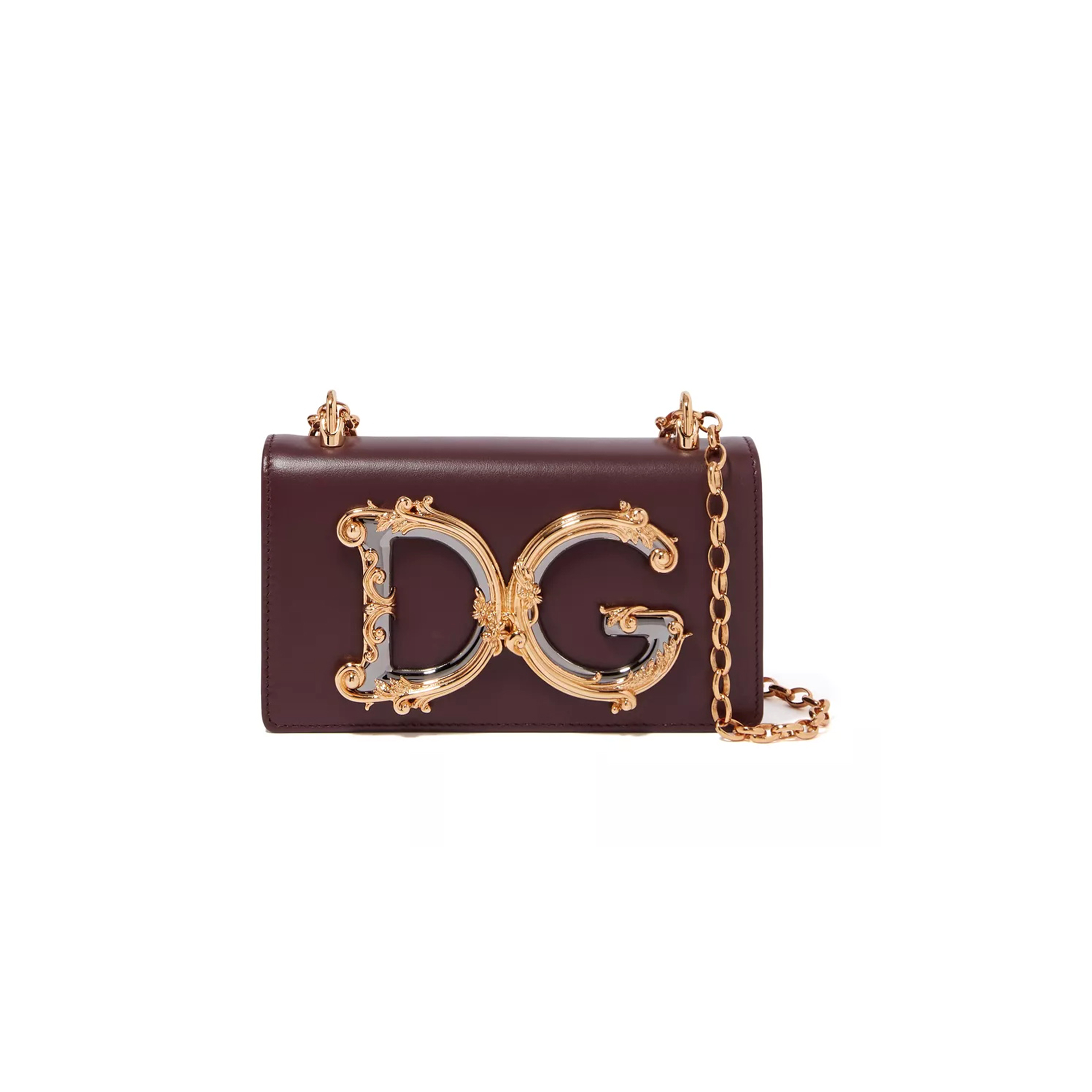 DOLCE GABBANA GIRLS PHONE BAG IN LEATHER  (21*14.5*3cm)